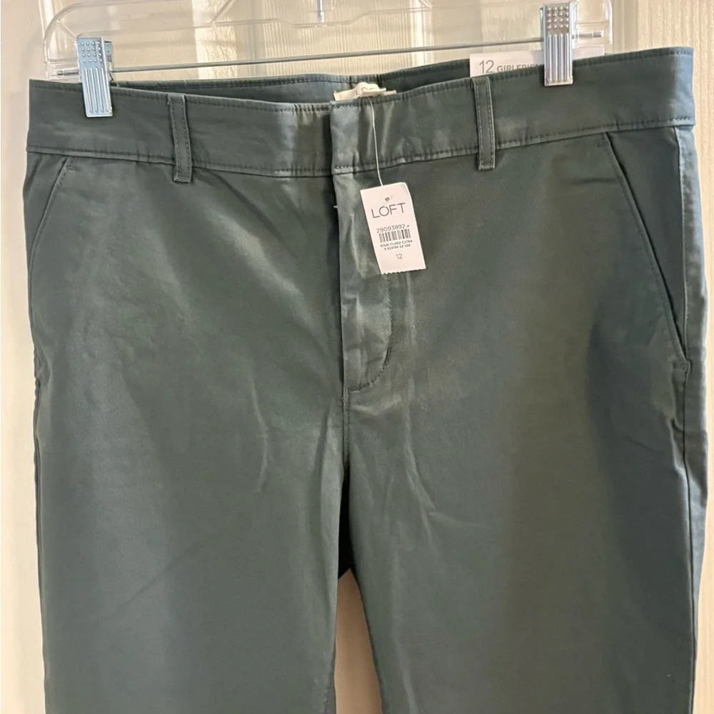 LOFT Girlfriend Chino Pants in Dark Green
